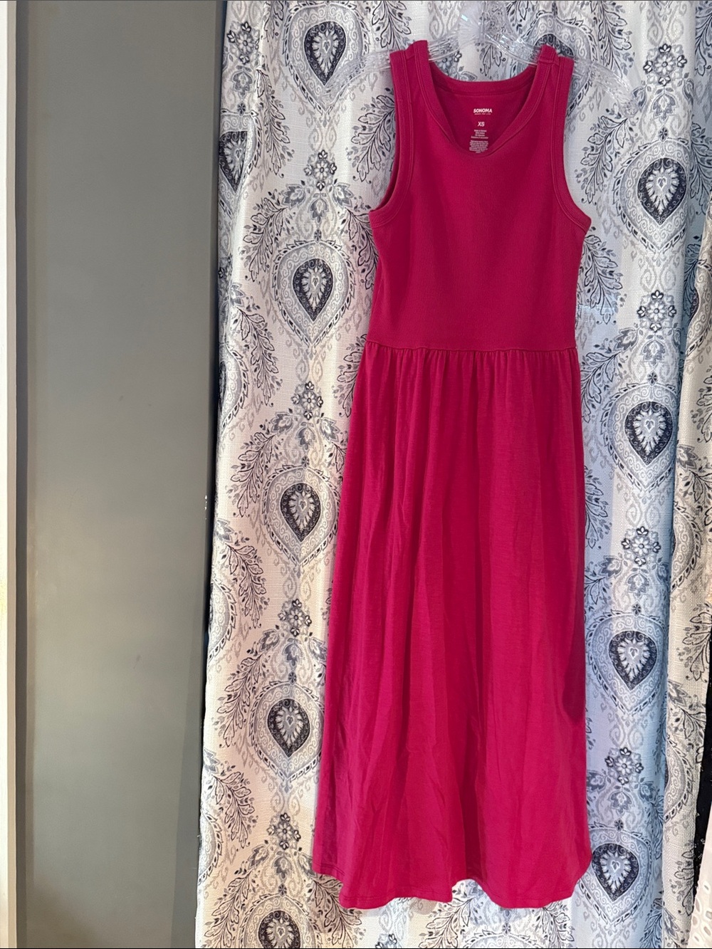Sonoma Bright Pink Sleeveless Maxi Dress for Women